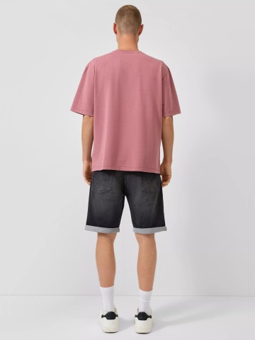 Q/S by s.Oliver Tricou la baza gatului barbati, din bumbac, Relaxed fit, Roz - Img 5