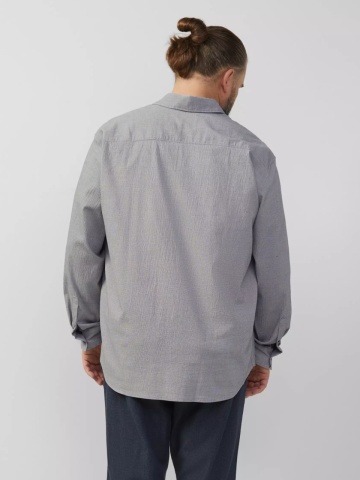 s.Oliver Big Sizes Camasa barbati big sizes, cu maneca lunga, Regular fit, Gri inchis - Img 2
