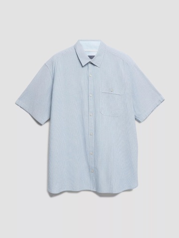 s.Oliver Big Sizes Camasa casual, barbati big sizes, din bumbac, Regular fit, Albastru - Img 8