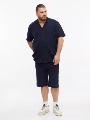 s.Oliver Big Sizes Pantaloni scurti barbati big sizes, Detroit, cu talie medie si croiala Regular Fit, Bleumarin inchis - Img 5