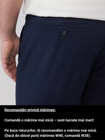 s.Oliver Big Sizes Pantaloni scurti chino barbati big sizes, Detroit, cu talie medie si croiala Regular Fit, Bleumarin inchis - Img 3