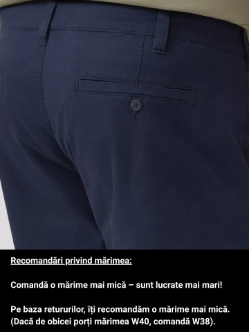 s.Oliver Big Sizes Pantaloni scurti chino, barbati big sizes, Detroit, Relaxed fit, Bleumarin inchis - Img 3