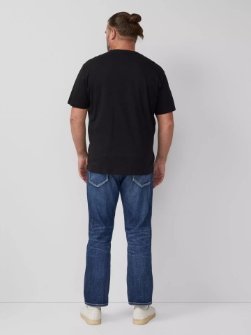 s.Oliver Big Sizes Tricou barbati big sizes, cu anchior, din bumbac, Negru - Img 5