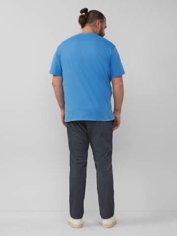 s.Oliver Big Sizes Tricou barbati big sizes cu decolteu in V, croiala Regular Fit, Albastru - Img 5