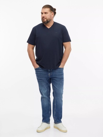 s.Oliver Big Sizes Tricou cu anchior, barbati big sizes, din bumbac, Regular fit, Bleumarin inchis - Img 7