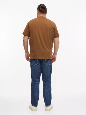 s.Oliver Big Sizes Tricou cu anchior, barbati big sizes, din bumbac, Regular fit, Maro - Img 6