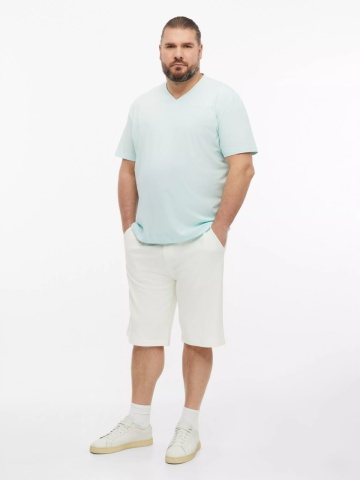 s.Oliver Big Sizes Tricou cu anchior, barbati big sizes, din bumbac, Regular fit, Turcoaz deschis - Img 5