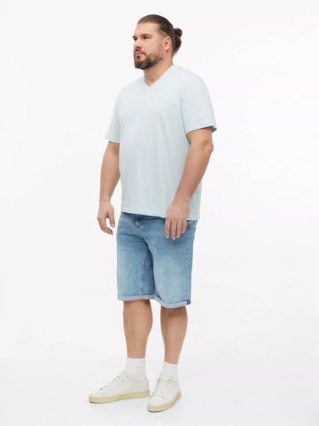 s.Oliver Big Sizes Tricou cu anchior, barbati big sizes, din bumbac, Regular fit, Albastru deschis - Img 5