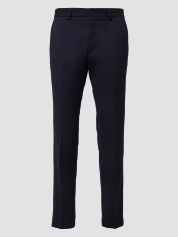 s.Oliver BLACK LABEL Pantaloni costum barbati cu croiala Slim fit, Bleumarin inchis - Img 7