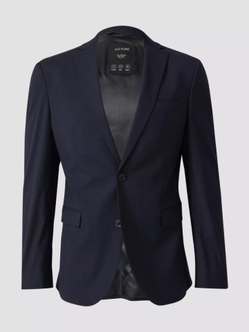s.Oliver BLACK LABEL, Sacou elegant barbati, croiala Slim fit, Bleumarin inchis - Img 7