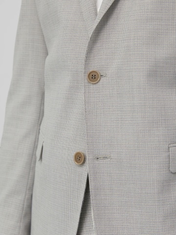 s.Oliver BLACK LABEL Sacou elegant barbati, croiala Slim fit, Gri deschis - Img 3