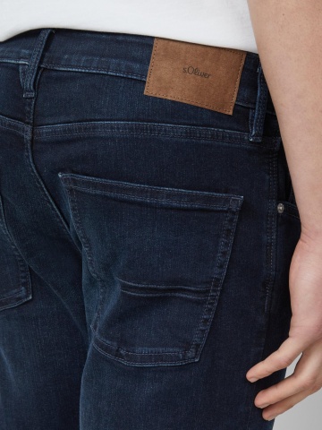 s.Oliver Blugi barbati Nelio cu talie medie, croiala Slim Fit, Slim Leg, Bleumarin inchis - Img 3