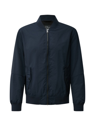 s.Oliver Jacheta Bomber, barbati, cu guler, Bleumarin inchis - Img 3