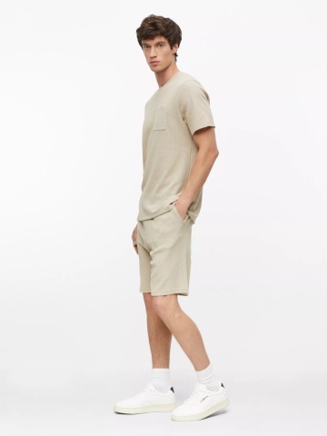 s.Oliver Pantaloni scurti barbati, din amestec de bumbac, cu talie medie, Relaxed fit, Detroit, Crem - Img 5