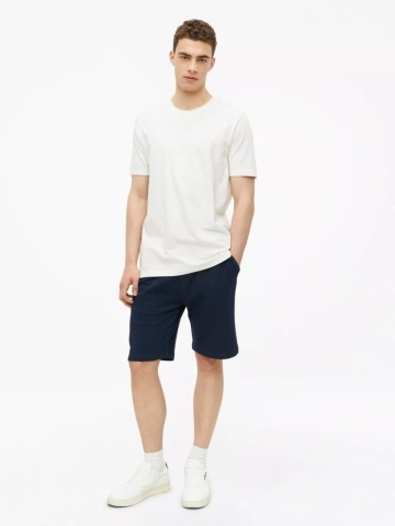s.Oliver Pantaloni scurti sport, barbati, din bumbac, cu talie medie, Relaxed fit, Detroit, Bleumarin inchis - Img 5