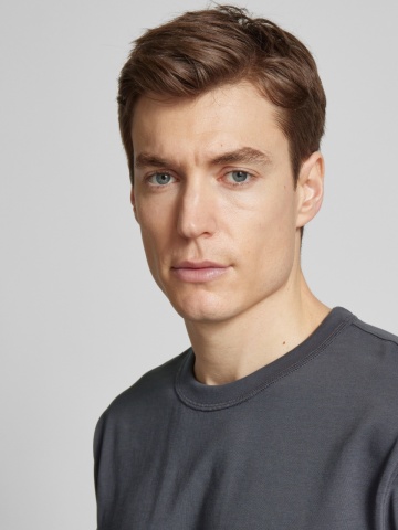 s.Oliver Tricou barbati cu croiala Regular fit, din bumbac, Gri inchis - Img 3