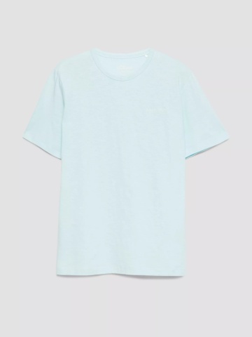 s.Oliver Tricou barbati din bumbac, cu imprimeu, Regular fit, Turcoaz deschis - Img 5