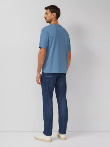s.Oliver Tricou barbati, din jerseu gros de bumbac, Modern fit, Albastru - Img 5