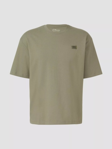 s.Oliver Tricou barbati, din jerseu gros de bumbac, Modern fit, Olive - Img 6