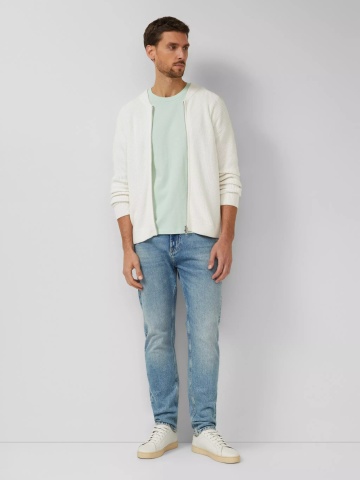 s.Oliver Tricou barbati, din jerseu gros de bumbac, Modern fit, Verde menta - Img 6
