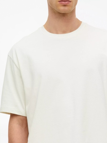 s.Oliver Tricou barbati la baza gatului, din jerseu gros de bumbac, Modern fit, Crem - Img 3