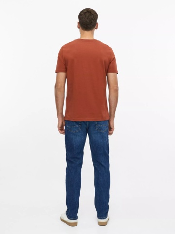 s.Oliver Tricou cu decolteu la baza gatului, barbati, din bumbac, Regular fit, Maro - Img 6