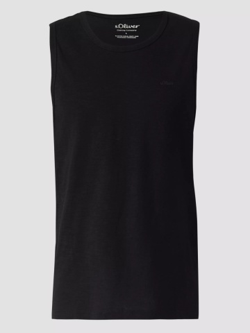 s.Oliver Tricou fara maneca barbati, din jerseu de bumbac, Regular fit, Negru - Img 6