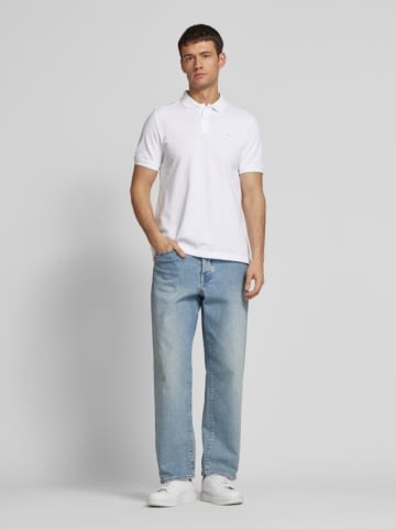 s.Oliver Tricou polo barbati, din 100% bumbac, cu logo, Alb - Img 4