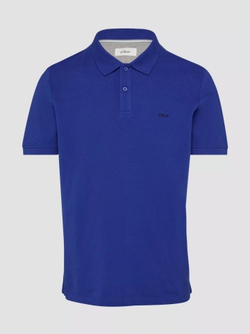 s.Oliver Tricou polo barbati, din bumbac cu croiala Regular Fit, logo, Albastru inchis - Img 7