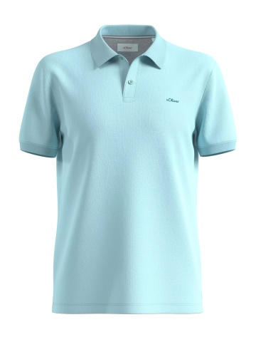 s.Oliver Tricou polo barbati, din bumbac, Regular Fit, Albastru deschis