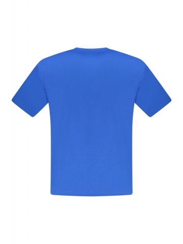 Tricou barbati, cu mini logo brodat, Regular fit, Albastru deschis - Img 2