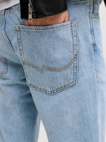 Jack & Jones Blugi barbati CLARK, cu talie medie si croiala Regular fit, Albastru deschis - Img 4