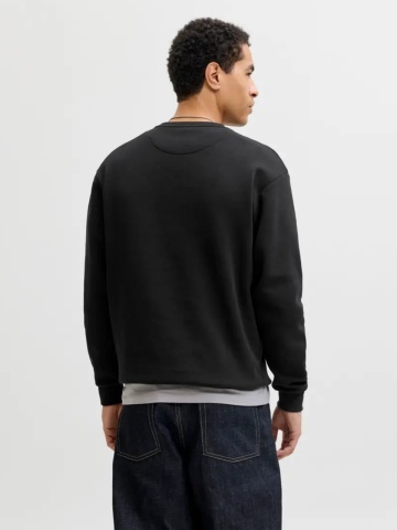 Jack & Jones Bluza barbati, simpla cu decolteu la baza gatului, Negru - Img 2