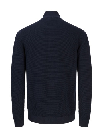 Jack & Jones Cardigan tricotat barbati cu guler inalt, din bumbac organic, JPRBLURYAN, Bleumarin inchis - Img 8