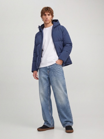Jack & Jones Geaca barbati, cu gluga, Regular fit, JJGALAXY, Bleumarin inchis - Img 5
