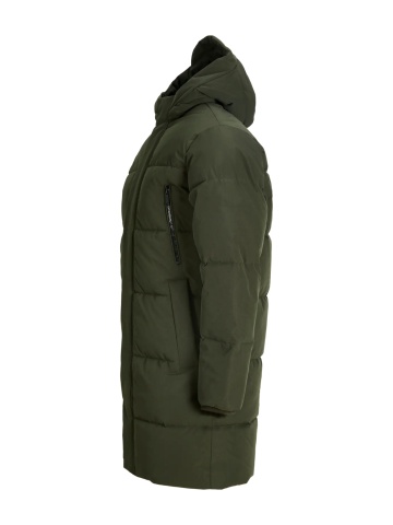 Jack & Jones Geaca lunga barbati, PUFFER, cu gluga, Regular fit, JJEBECKS, Verde inchis - Img 8