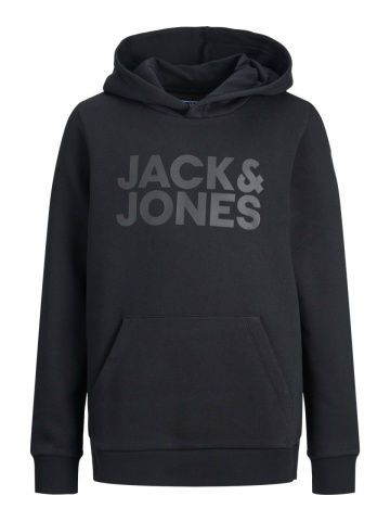 Jack & Jones Hanorac baieti, Regular Fit cu buzunar tip marsupiu si imprimeu cu logo, Negru - Img 7