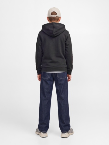 Jack & Jones Hanorac baieti, Regular Fit, fara buzunare, cu imprimeu cu logo, JJCOLLEGEY, Gri inchis - Img 4