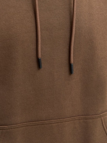 Jack & Jones Hanorac barbati, cu buzunar tip marsupiu, Relaxed Fit, JJEBRADLEY, Maro - Img 3