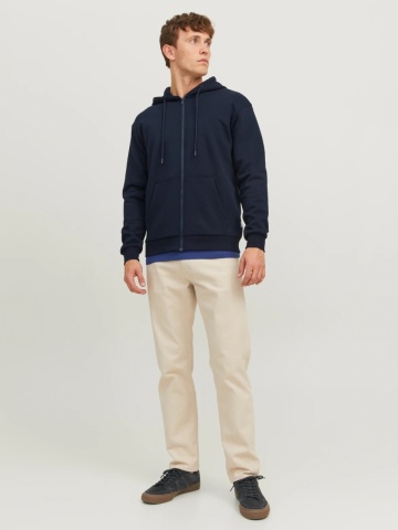 Jack & Jones Hanorac barbati, JJEBRADLEY, cu fermoar si gluga, Regular fit, Bleumarin inchis - Img 6
