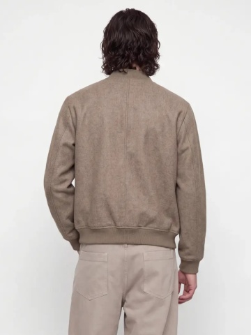 Jack & Jones Jacheta bomber barbati, Regular fit, JJEJAMES, Maro - Img 2