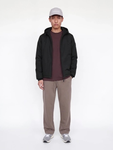Jack & Jones Jacheta de tranzitie barbati, Regular fit, cu gluga fixa reglabila cu snur, JCOFUSION, Negru - Img 4