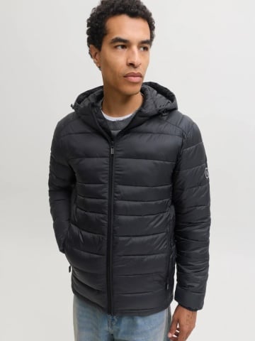 Jack & Jones Jacheta matlasata, barbati, cu gluga, Regular fit, JJEKINGSLEY, Negru - Img 3