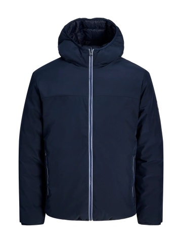 Jack & Jones Jacheta reversibila, barbati cu gluga, Regular fit, JJEBROOKLYN, Bleumarin inchis