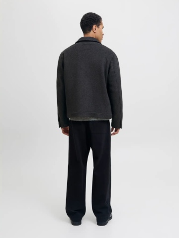 Jack & Jones Palton scurt barbati, JPRBLACOBBS, cu guler inalt si 2 buzunare oblice, Gri inchis - Img 7