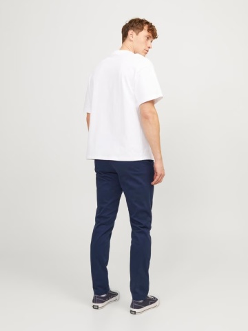 Jack & Jones, Pantaloni chino, barbati, Jpstmarco Bowie, Slim fit, Bleumarin inchis - Img 6