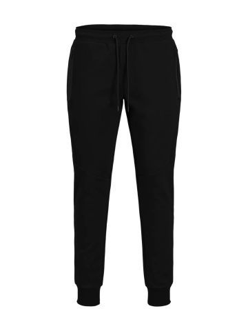 Jack & Jones Pantaloni de trening barbati, cu talie medie, Slim fit, JPSTWILL FUSION, Negru - Img 9