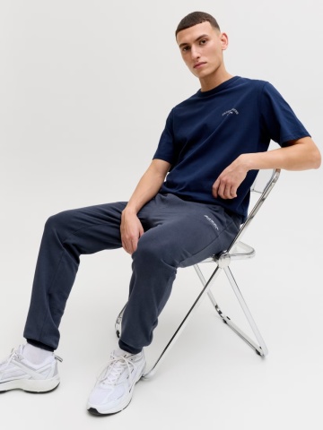 Jack & Jones Pantaloni de trening barbati, JPSTGORDON ARCHIVE, Regular fit, Bleumarin inchis - Img 5