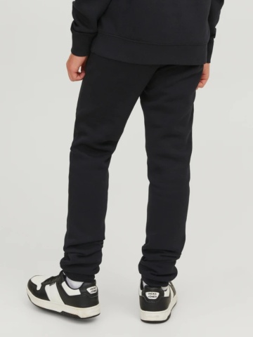 Jack & Jones Pantaloni lungi de trening, baieti, cu talie medie, Relaxed fit, Negru - Img 2