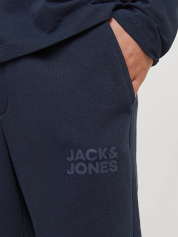Jack & Jones Pantaloni lungi de trening, baieti, cu talie medie, Relaxed fit, Bleumarin inchis - Img 3
